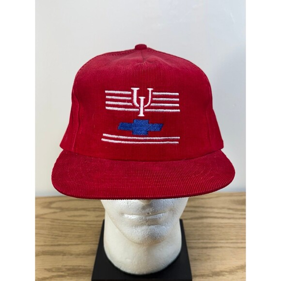 Vintage Indiana University IU Hoosiers Chevrolet‎ Corduroy Strapback Hat - Picture 1 of 8
